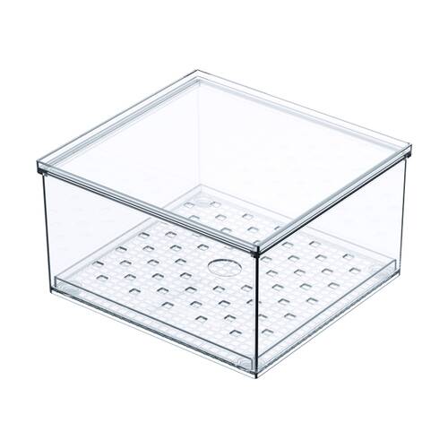 The Container Store Fridge Berry Bin Clear Plastic Food Storage Organiser
