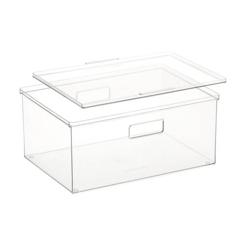 The Container Store Large Storage Box W/ Lid Clear 40x29x18cm