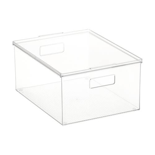 The Container Store Medium Storage Box W/ Lid Clear 39x30x18cm
