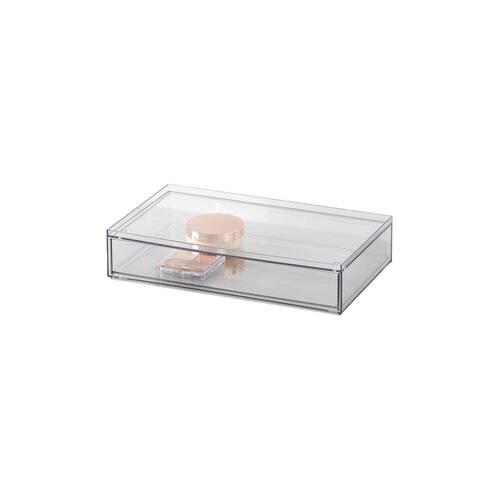The Container Store Stacking Wide Drawer Short Clear 31x18x7cm