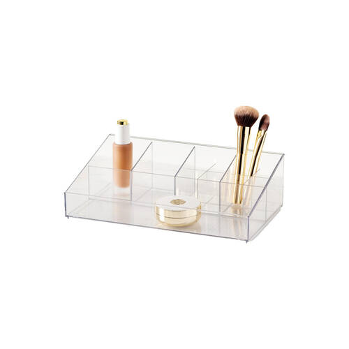 The Container Store Wide Angled Cosmetics Organiser Clear 31x18x9cm
