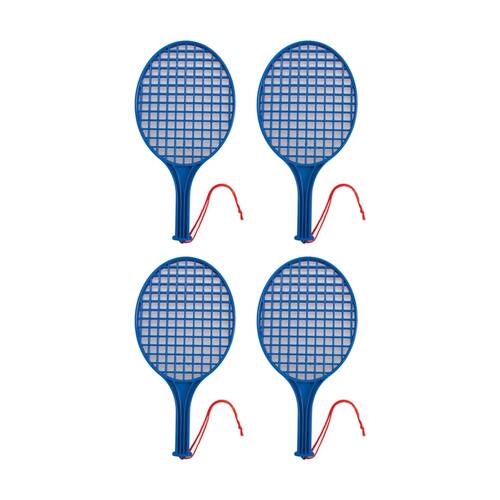 4PK Victor Sports Plastic Tennis Bat Lightweight Junior Blue 18.5 In