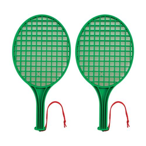2PK Victor Sports Plastic Tennis Bat Lightweight Junior Green 18.5 In