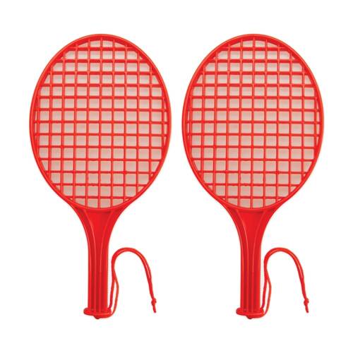 2PK Victor Sports Plastic Tennis Bat Lightweight Junior Red 18.5 In