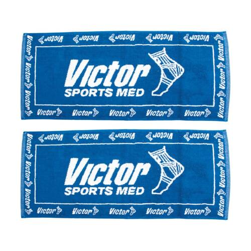 2PK Victor Sports Team Cotton Absorbent Hand/Gym Towel Blue Small 70cmx30cm