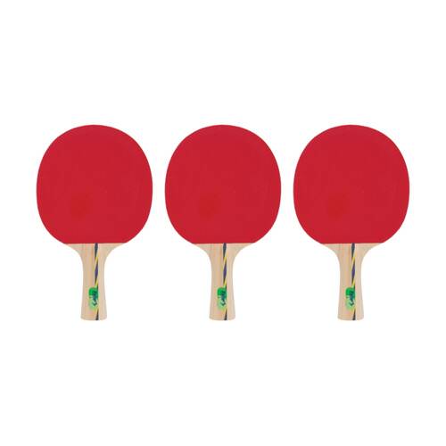 3PK Victor Table Tennis Bat Superspin 1 Star Hard Plywood Rubber 5mm