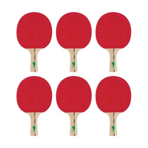 6PK Victor Table Tennis Bat Superspin 1 Star Hard Plywood Rubber 5mm