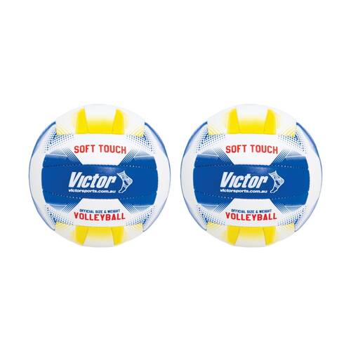 2PK Victor Volleyball Soft Touch Size 5 Indoor Outdoor Durable