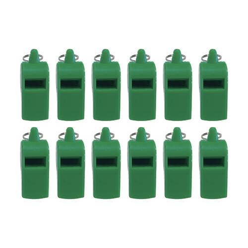 12PK Victor Sports Whistle Plastic Loud Clear Sound With Keyring Assorted