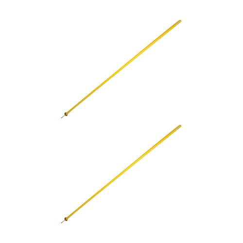 2PK Victor Sports Agility Pole Training Aid With Removable Spike Yellow 1.8m