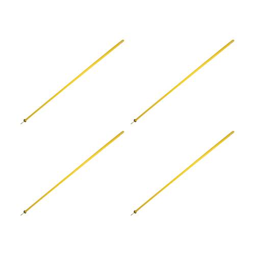 4PK Victor Sports Agility Pole Training Aid With Removable Spike Yellow 1.8m