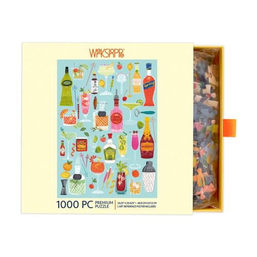 1000pc WerkShoppe 5 O'Clock Somewhere Colourful Cocktail Design Puzzle