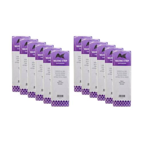 12x 100pc Artists Choice Wax Strips Superbond Hair Removal 90gsm 7.6x23cm