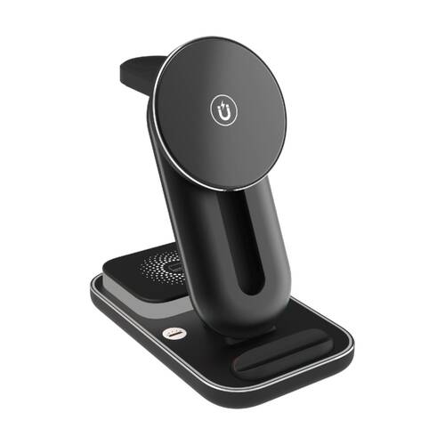 Chargecore 3 In 1 Wireless Charging Stand Adjustable Height Black