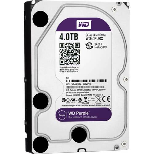 Western Digital 3.5In 4Tb Sata3 Purple Hard Drive 64MB Intellipower with