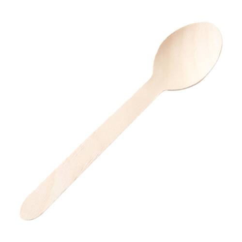 40x 50pc Partyware FSC Earth-Friendly Spoon Set Tableware/Serveware 160mm Wood