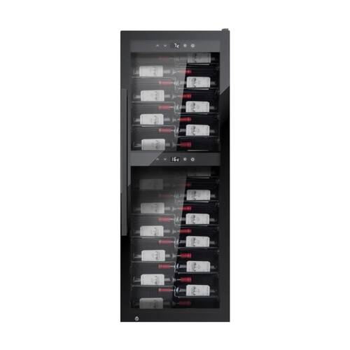 Caso?97 Bottle Presentation Style Lockable Wine Fridge With UV Glass Silver