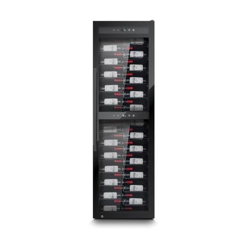 Caso?141 Bottle Presentation Style Lockable Wine Fridge With UV Glass Silver