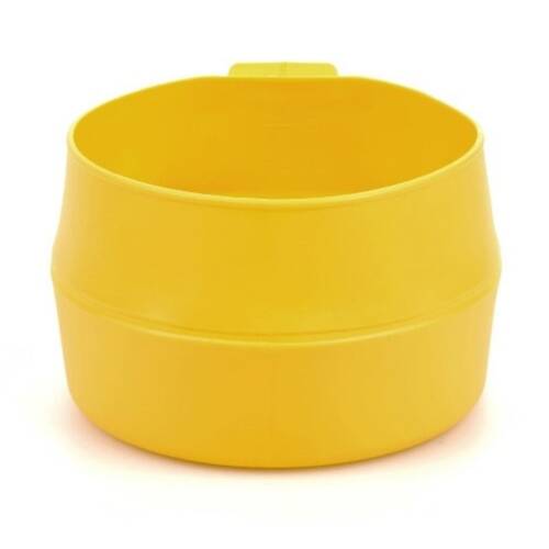 4PK Wildo Fold-a-Cup Collapsible Lightweight Camping Cup/Bowl Lemon 600ml