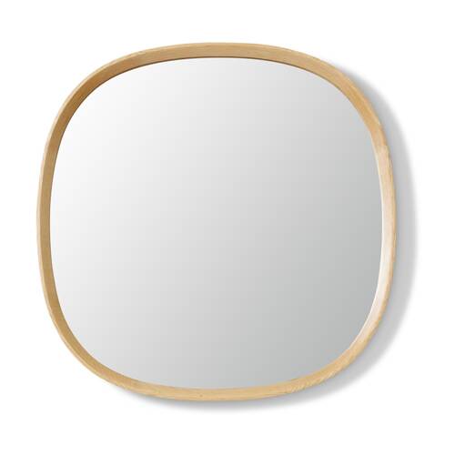 E Style Maha Square Round Mirror Minimalist Home Decor Natural 60x5x60cm