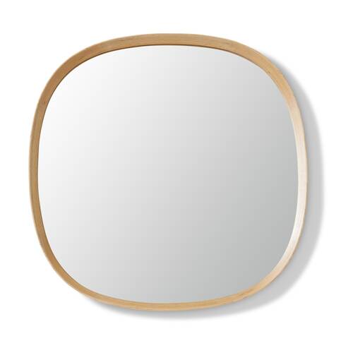 E Style Maha Square Round Mirror Minimalist Home Decor Natural 80x6x80cm