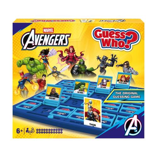 Guess Who Marvel Avengers Edition Family Guessing Game Fun Ages 3+