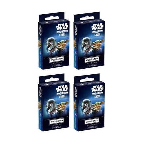 4PK Waddingtons Playing Cards Mandalorian & Grogu Star Wars Deck Ages 5+