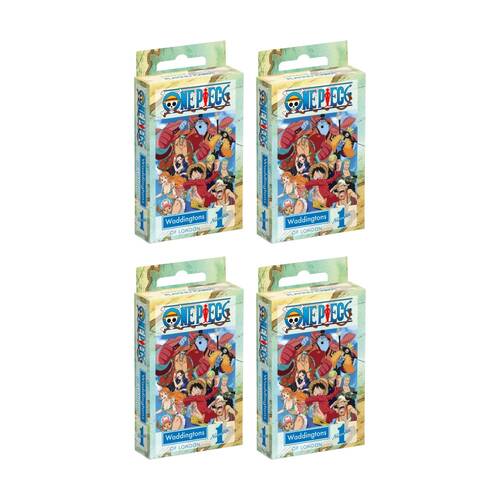 4PK Waddingtons Playing Cards One Piece Anime Edition Classic Deck 5y+