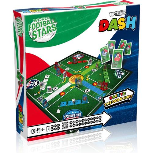 Toy Trumps World Football Stars Dash Board Game 2-4 Players Age 6+