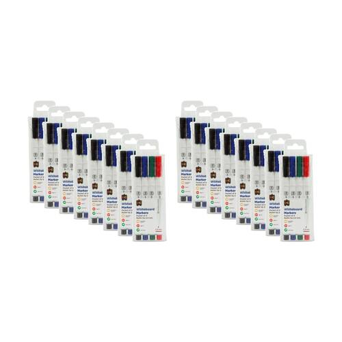 16x 4pc Educational Colours Whiteboard Thin Coloured Marker Kids 3y+ Assorted