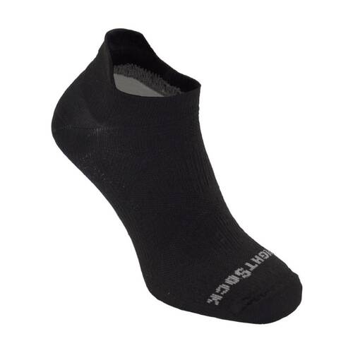 Wrightsock Coolmesh II Cushion Tab Socks Seamless Toe Breathable Black