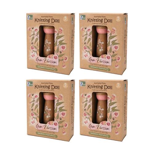 4PK Koala Dream Kids 5y+ Australian Flora Knitting Doll Gum Blossom Craft Kit