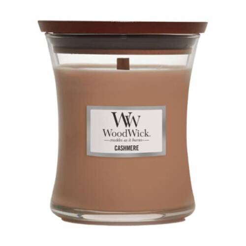 WoodWick?Cashmere?Scented Soy Wax Candle Crackling Wooden Wick Sandalwood Mini