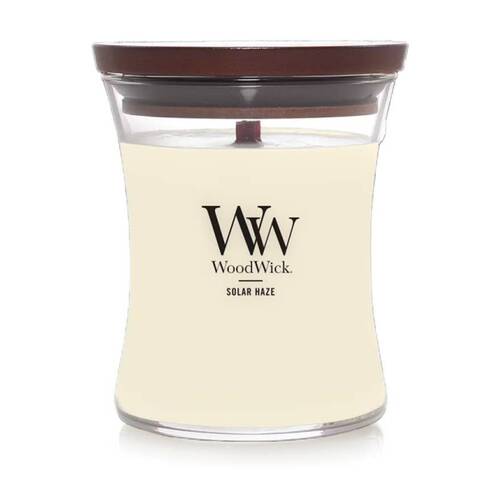 WoodWick Solar Haze Scented Soy Wax Candle Crackling Wick Citrus Medium