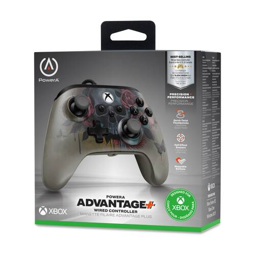 PowerA Xbox Series Advantage Wired Plus Controller Bloom & Gloom 3.5mm Jack