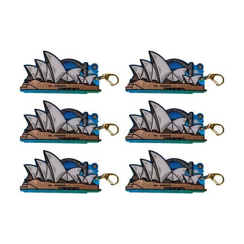 6PK MDI Bottle Opener Keychain Australian Landmark Design Souvenir Multicolour