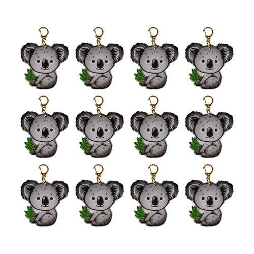 12PK MDI Bottle Opener Keychain Cartoon Koala Australian Souvenir Multicolour