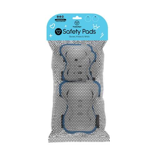 Yvolution Safety Pads Small Blue Knee Elbow Wrist Protectors For Kids 3y+