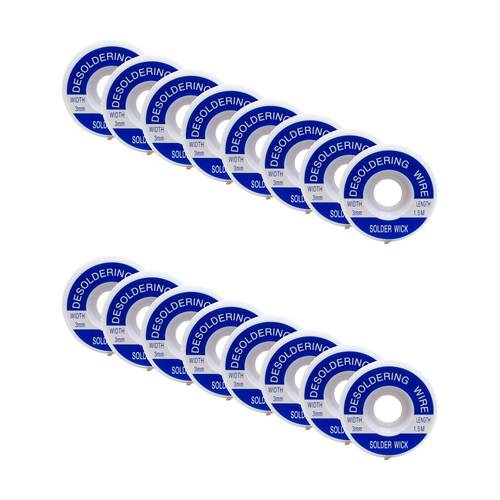16PK Doss 3mm X1.5M Desoldering Wire Pure Copper Braid Construction Solder Wick