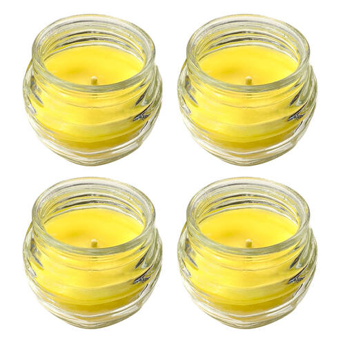 4PK 220g Glass Citronella Candle
