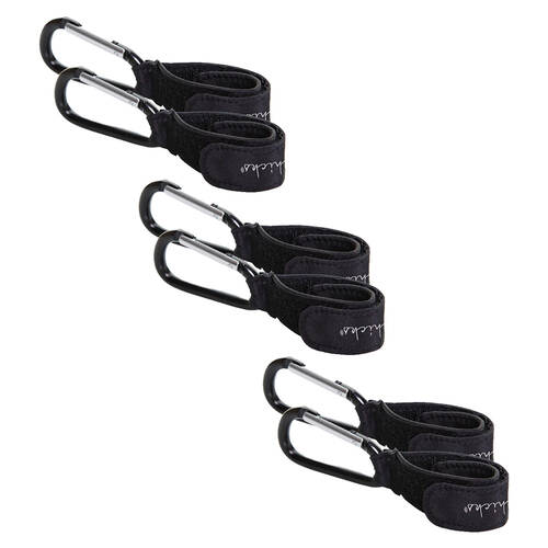 3x 2pc Little Chicks Baby/Kids Pram Stroller Clip w/ Easy Fit Strap & Carabiner