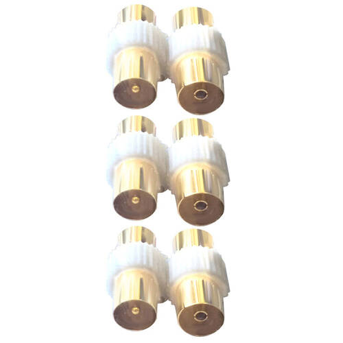 6pc Coax Female to Coax Female Socket/PAL Male to Male TV Antenna Adapter