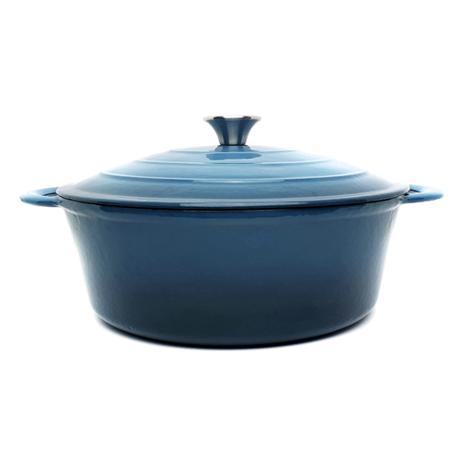 Classica Enamelled 28cm/3.7L Oval Cast Iron Casserole - Blue