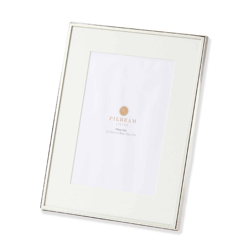 Pilbeam Living Adeline Metal 5x7" Photo Frame - Silver