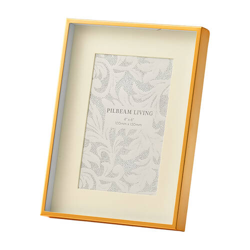 Pilbeam Living Bennett 4x6" Photo Frame Home/Office Decor Metal Gold 21cm