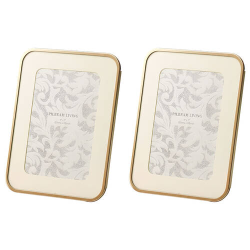 2PK Pilbeam Living Anais 5x7" Photo Frame Home Table Decor Portrait Silver 23cm