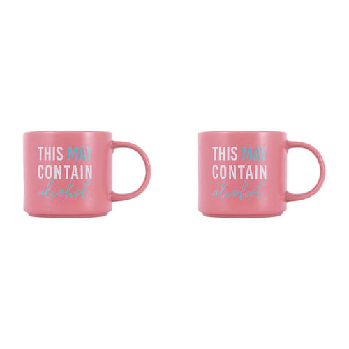 2PK Splosh Cheeky Drink Ceramic Coffee/Tea Mug 9x13.5cm - Pink