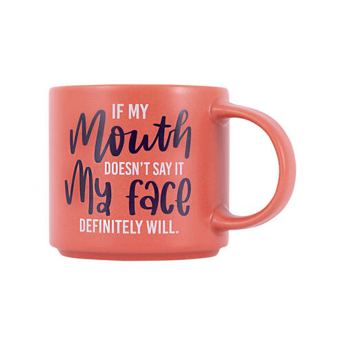 Splosh Cheeky Face Ceramic Coffee/Tea Mug 9x13.5cm - Red