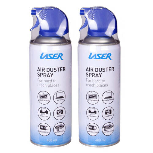 2PK Laser 400ml Hard to Reach Air Duster Spray