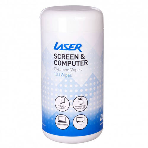 100pc Laser Alcohol Free Cleaning Wipes for Electronics & Screens